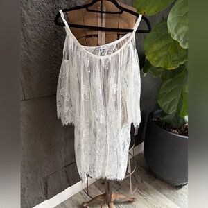 MISSLOOK White Lace Top